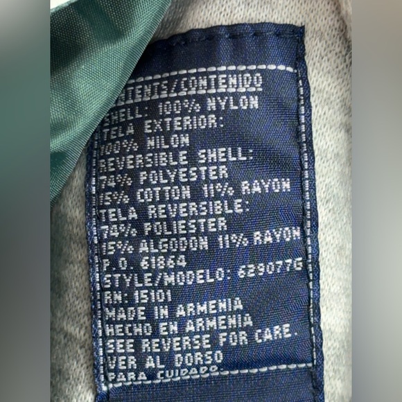 VTG Bugle Boy Outerwear Reversible Hoodie FullZip Nylon Jacket Medium Armenia - Picture 8 of 12